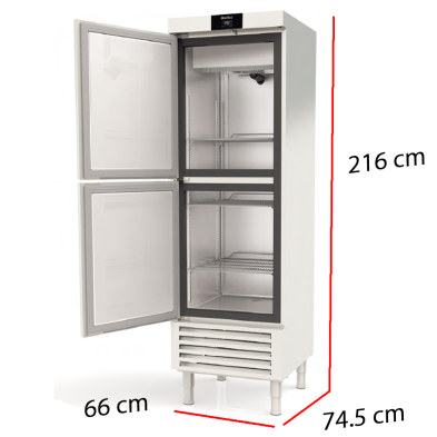 Armario de cocina en acero inox refrigerador. CASR-75-2