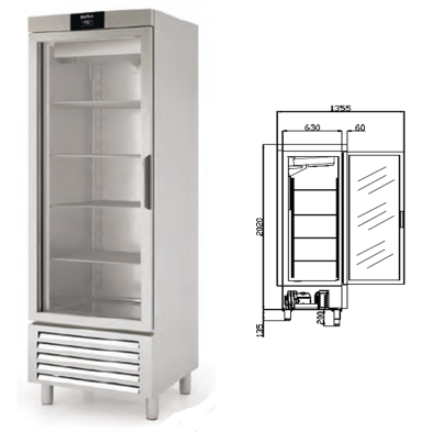 Congelador Puerta Cristal 505 L 606W  14-CASNV-75
