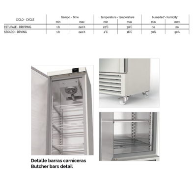 Armario Embutidos Curacion -Secado Idependiente 490 L 14-DASC-ES-752