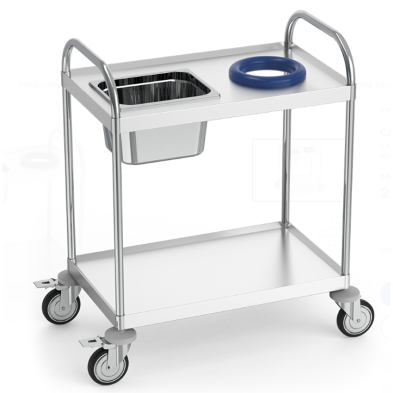 Carro de Recogida Cuba+Tolva 2 Estantes 06-076020