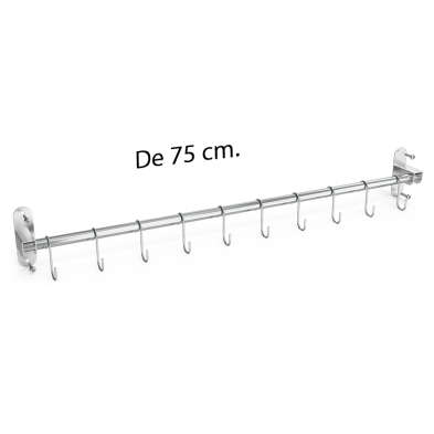 Barra para colgar con 10 ganchos de 75 cm. 06-020102