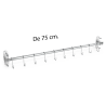 Barra para colgar con 10 ganchos de 75 cm. 06-020102