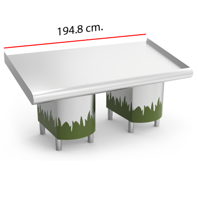 Mostrador Frutería Neutro en Inox 194,8 cm 06-075634