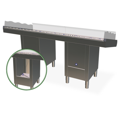 Mostrador Pescado con Soporte 146.5 cm. 06-074445