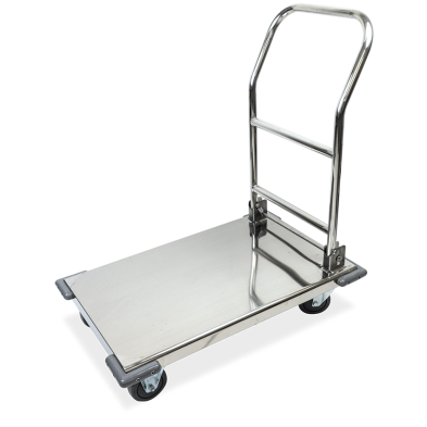 Carro de plataforma inox con asa 480252