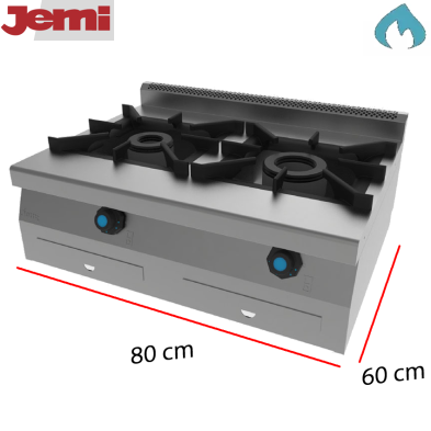 Cocina a Gas 2 Fuegos 15.8 Kw. Potente 98-S625