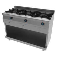 Cocina a Gas 3 Fuegos 23.20 Kw. Potente 98-S631+