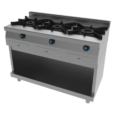 Cocina a Gas 3 Fuegos 23.20 Kw. Potente 98-S631+