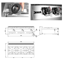 Cocinacon Horno a Gas 3 Fuegos 23.20 Kw. 98-631