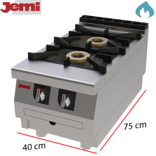 Cocina a Gas 2 Fuegos 14.8 Kw. Potente 98-S721