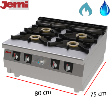 Cocina Agua-Gas 4 Fuegos 29.6 Kw. Grifo