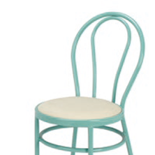 Silla de bares con asiento tapizado Thonet