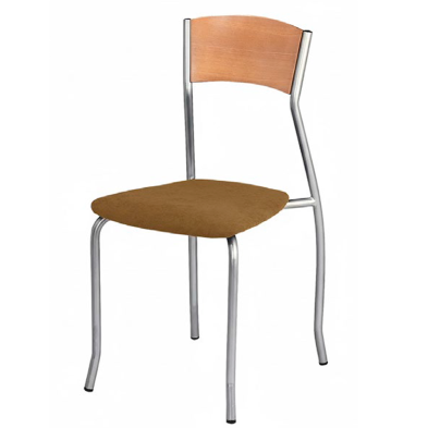 Silla de bar tapizada y de madera -GINES