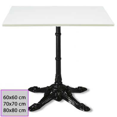 Mesa cuadrada pie forja Calanda