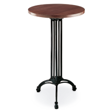 Mesa Alta de Bar Tablero Madera Ø 60 cm - Paplon