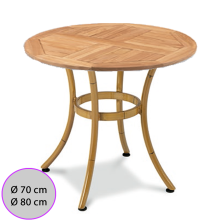 Mesa de teka redondo para terraza 01-PLAN