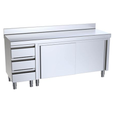 Mesa con cajones y puertas