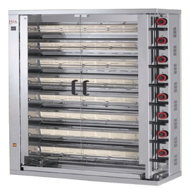 Asadero de Pollos ECO- Gas 6 espadas -36 Piezas.