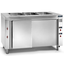 Mesa baño maría 3 cubetas gastronorm GN 1/1