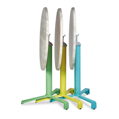 Mesa plegable tablero redondo