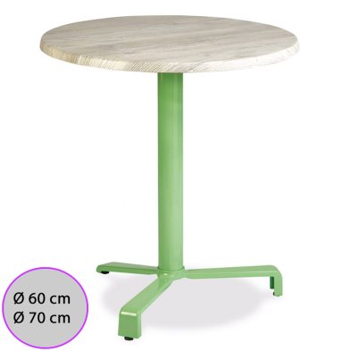 Mesa plegable tablero redondo