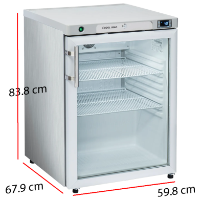 Congelador puerta cristal inox CNXG