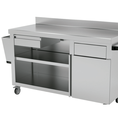 Mueble de apoyo para terraza Largo 120 o 150 x 60 cm Fondo