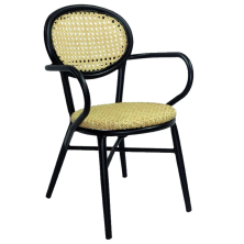 Sillón de terraza apilable asiento y respaldo rattan