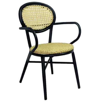 Sillón de terraza apilable asiento y respaldo rattan