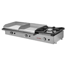 Plancha de cromo duro de 100 espesor con fogón potente