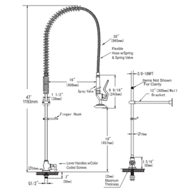 Grifo con ducha monomando un agua GD1S1