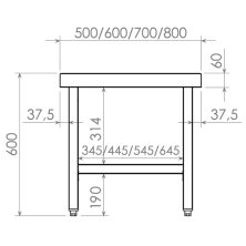 Mesa central con Estante  DESMONTADA. IDC5506D