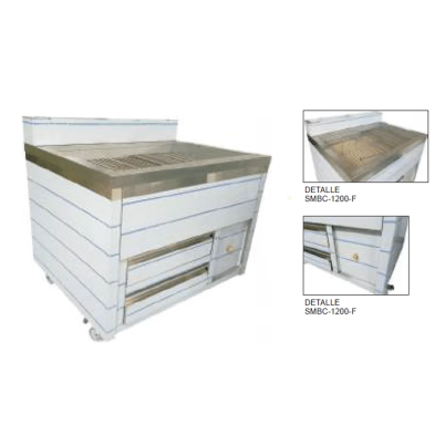 Barbacoa al carbón con mueble 84-SMBC-1200-F