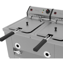 Freidora doble cuba sobremesa de agua aceite para cocinas