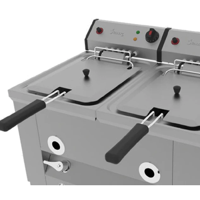 Freidora doble cuba sobremesa de agua aceite para cocinas