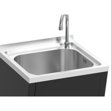 Lavamanos con Pulsador de Pie en Negro 2 Aguas 06-061802