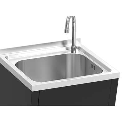 Lavamanos con Pulsador de Pie en Negro 2 Aguas 06-061802