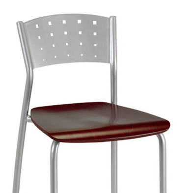Silla de bar asiento madera