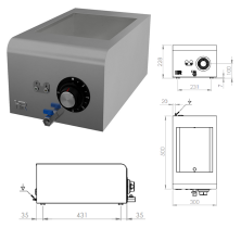 Baño maría con grifo