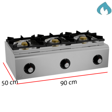 Cocina a gas 3 fuegos
