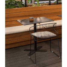 Mesa de jardin de acero Purpura cuadrada 60x60