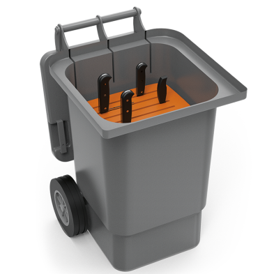 Contenedor transporte de cuchillos