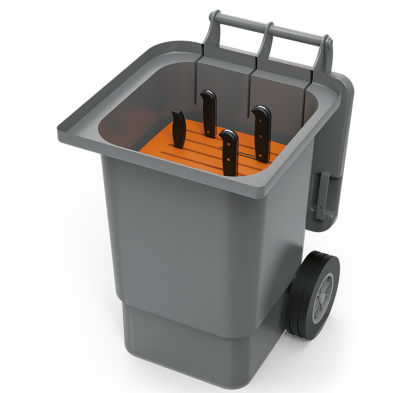 Contenedor transporte de cuchillos