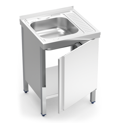 Fregadero con puerta abatible
