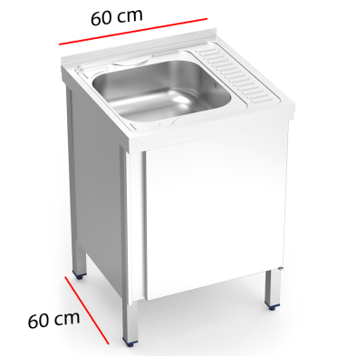 Fregadero con puerta abatible