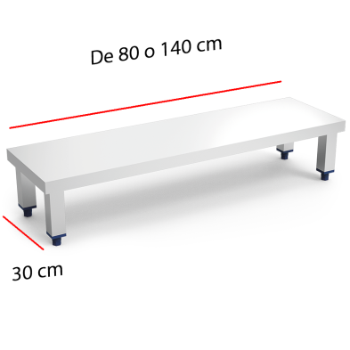 Escalón para vitrinas expositoras