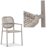 Sillon con brazos trenzado y apilable