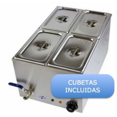 Baño María Acero con grifo 3 xGN 1/3-150 mm.