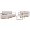 Conjunto Venus de muebles de exterior de aluminio en color blanco