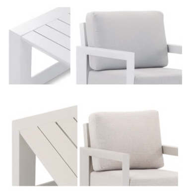 Conjunto Austral de aluminio para jardines, terrazas y zonas chill out